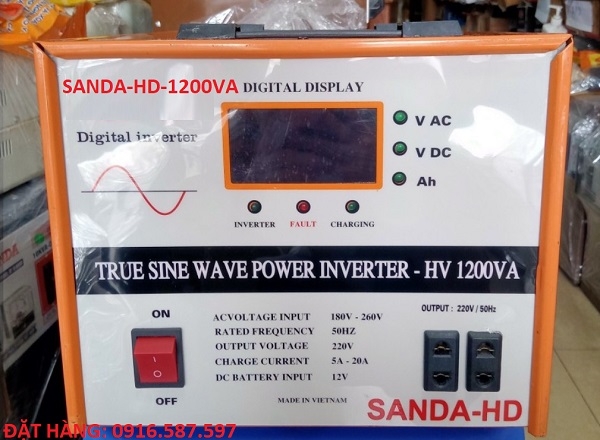 INVERTER 12V LÊN 220V 1000W HÃNG SANDA HD